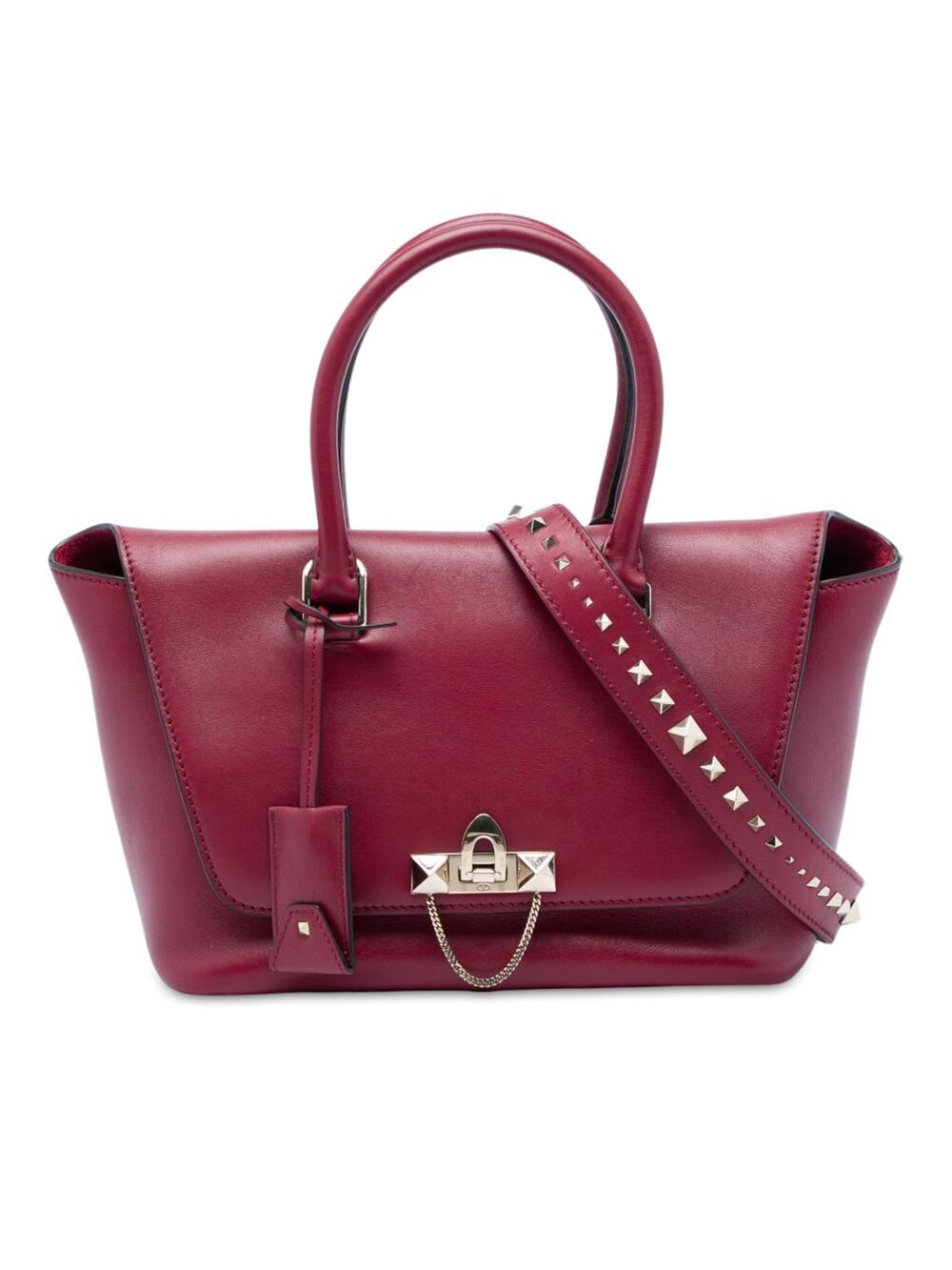 Valentino Leather Rockstud Demilune #359720V59B